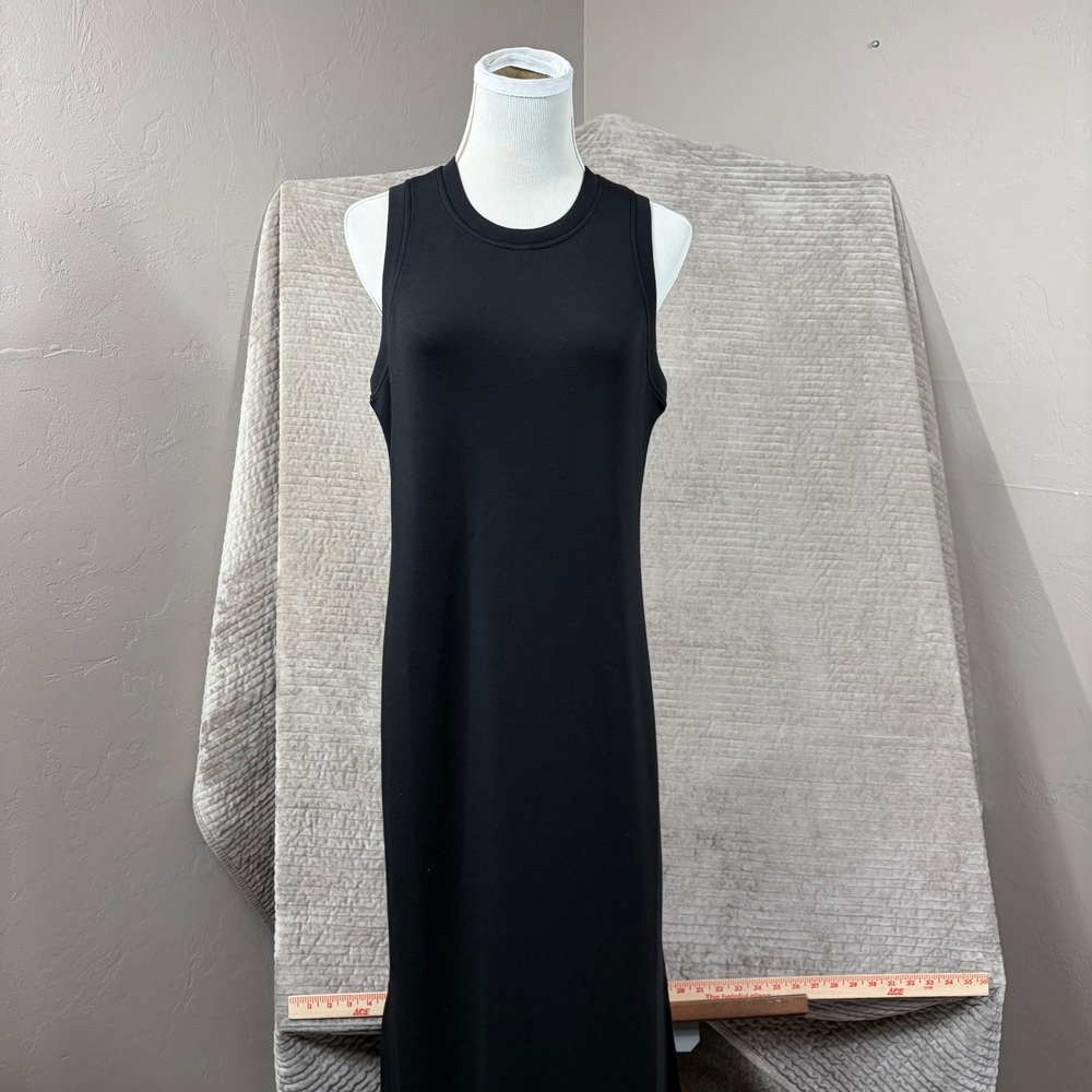 Spanx AirEssentials Sleeveless Midi Dress Very Black Racerback Small Petite